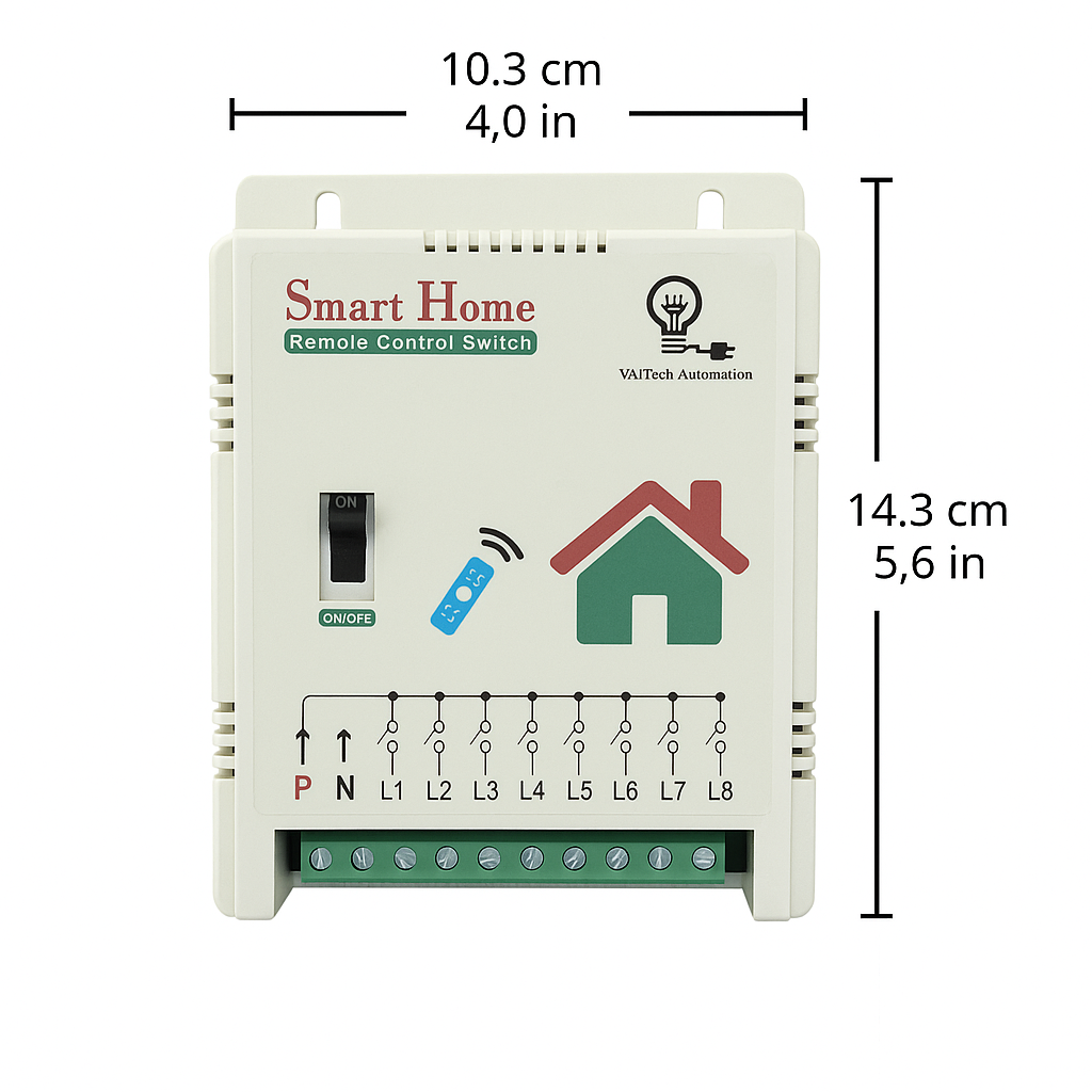 8 Channel IR Remote Control Relay Board | Fan & Light Home Automation